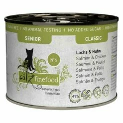 Catz Finefood Senior 6 X 200 G -Billig Bitiba butik 057332 cff senior no5 lachs huhn 200g front 72dpi 1500px 1