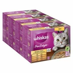 Multipack Whiskas Pure Delight Portionspåse 48 X 85 G -Billig Bitiba butik 356796 pla multipack whiskas puredelight portionsbeutel gefluegelgelee 48x85g hs 01 3