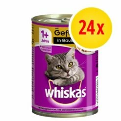 Sparpack: Whiskas 1+ Adult På Burk 24 X 400 G