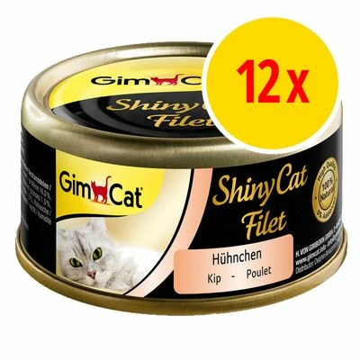 Sparpack: GimCat ShinyCat Filet 12 X 70 G I Burk